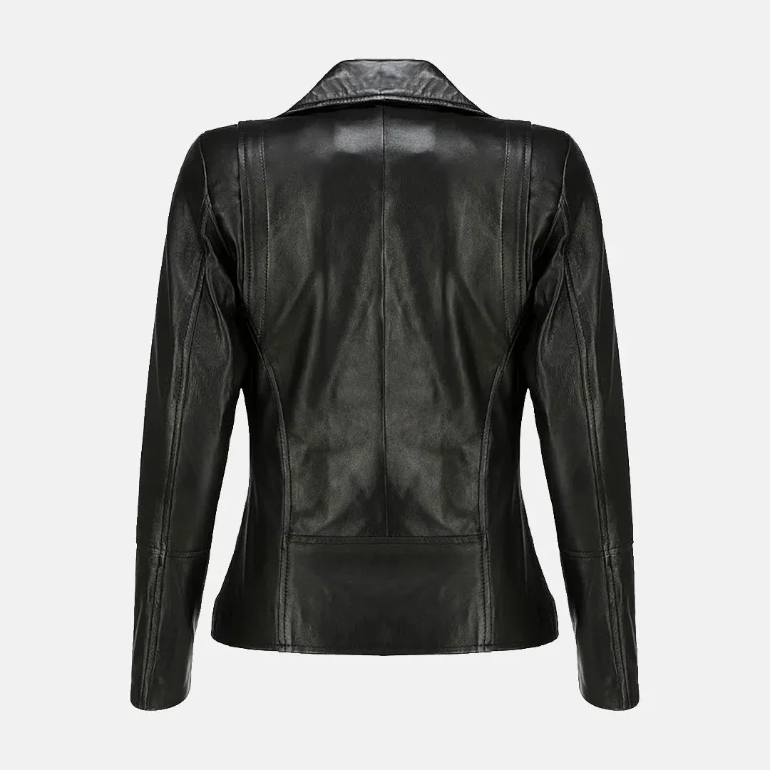 Seraphina Womens Leather Motorcycle Jacket