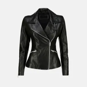 Seraphina Womens Leather Motorcycle Jacket