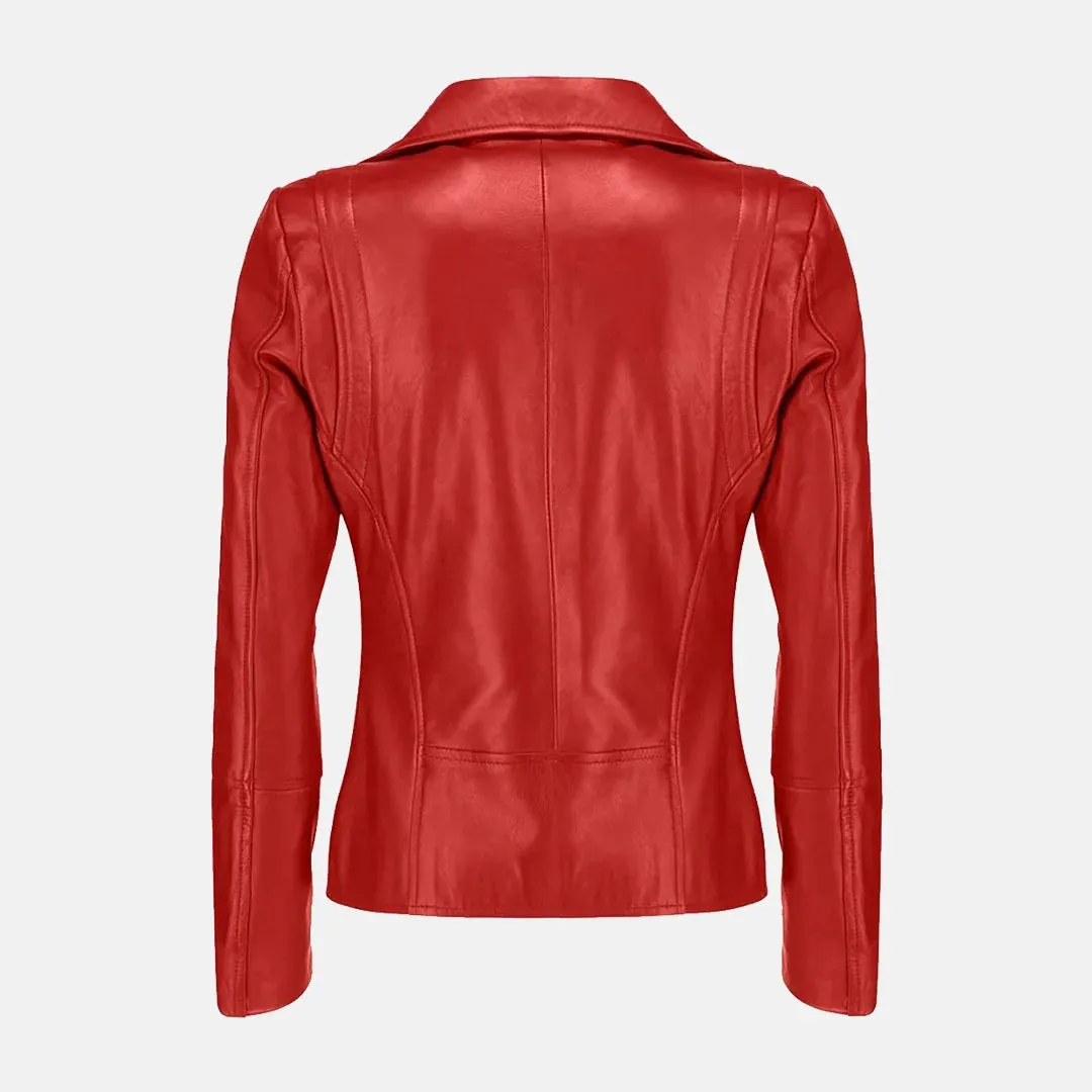 Seraphina Womens Leather Motorcycle Jacket