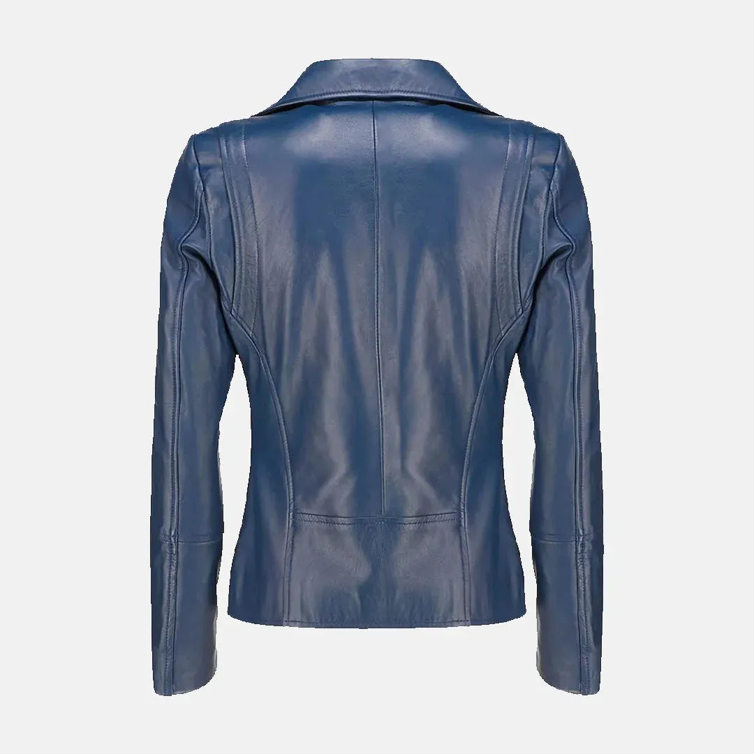 Seraphina Womens Leather Motorcycle Jacket