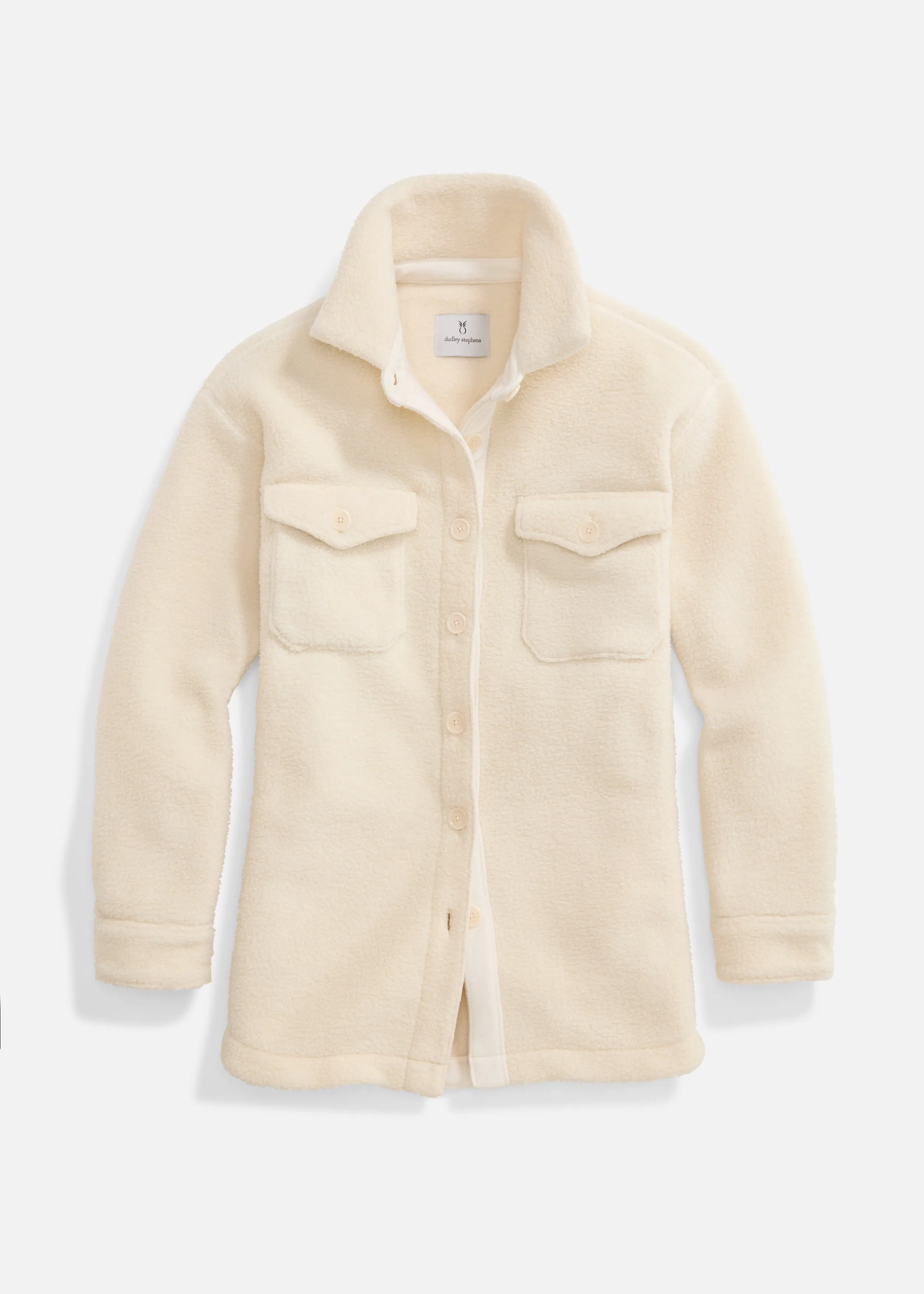 Sheephill Shacket in Sherpa Fleece (Cream)