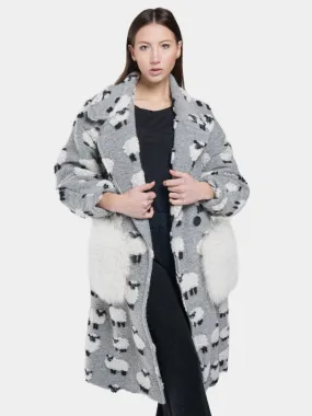 Sheepskin Coat Grey