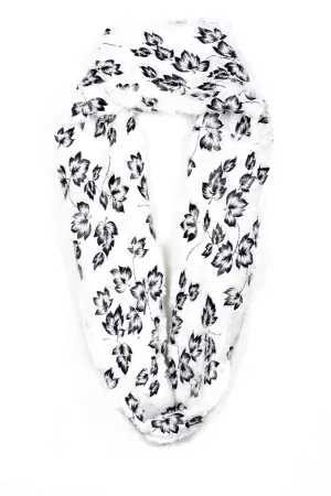 Soft Faux Fur Flower Print Snood