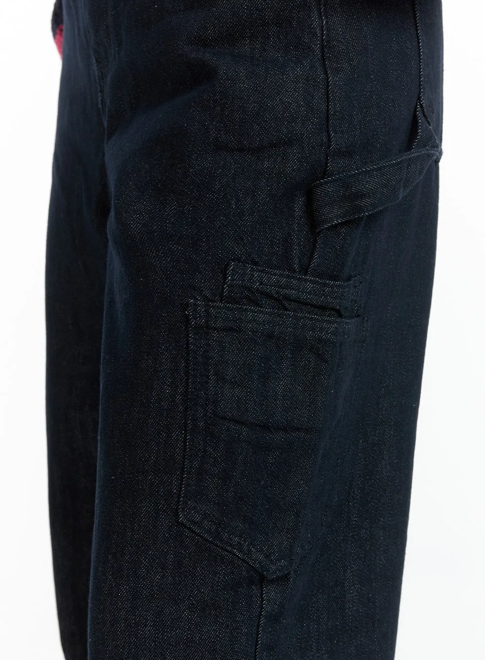 Solid Cargo Straight Jeans OM408