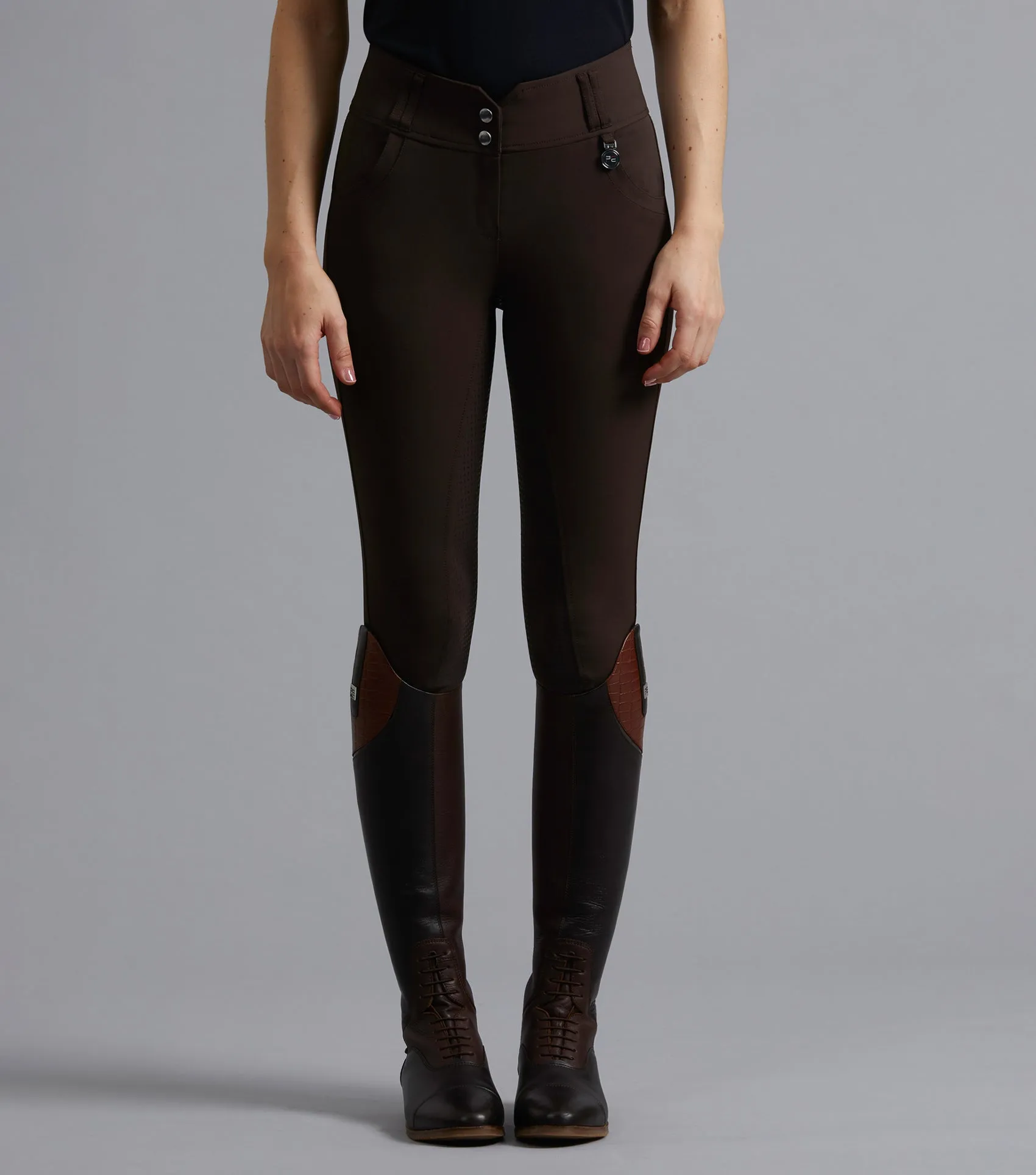 Sophia Ladies Full Seat High Waist Riding Breeches Chocolate