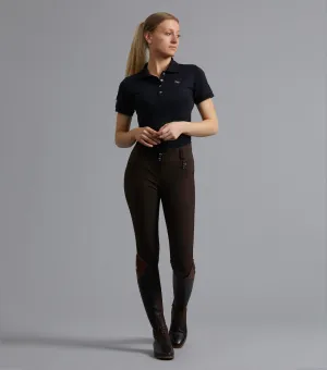 Sophia Ladies Full Seat High Waist Riding Breeches Chocolate