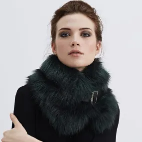 Spruce Faux Fur Buckle Collar