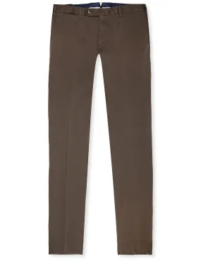 Stretch Cotton Chinos Brown