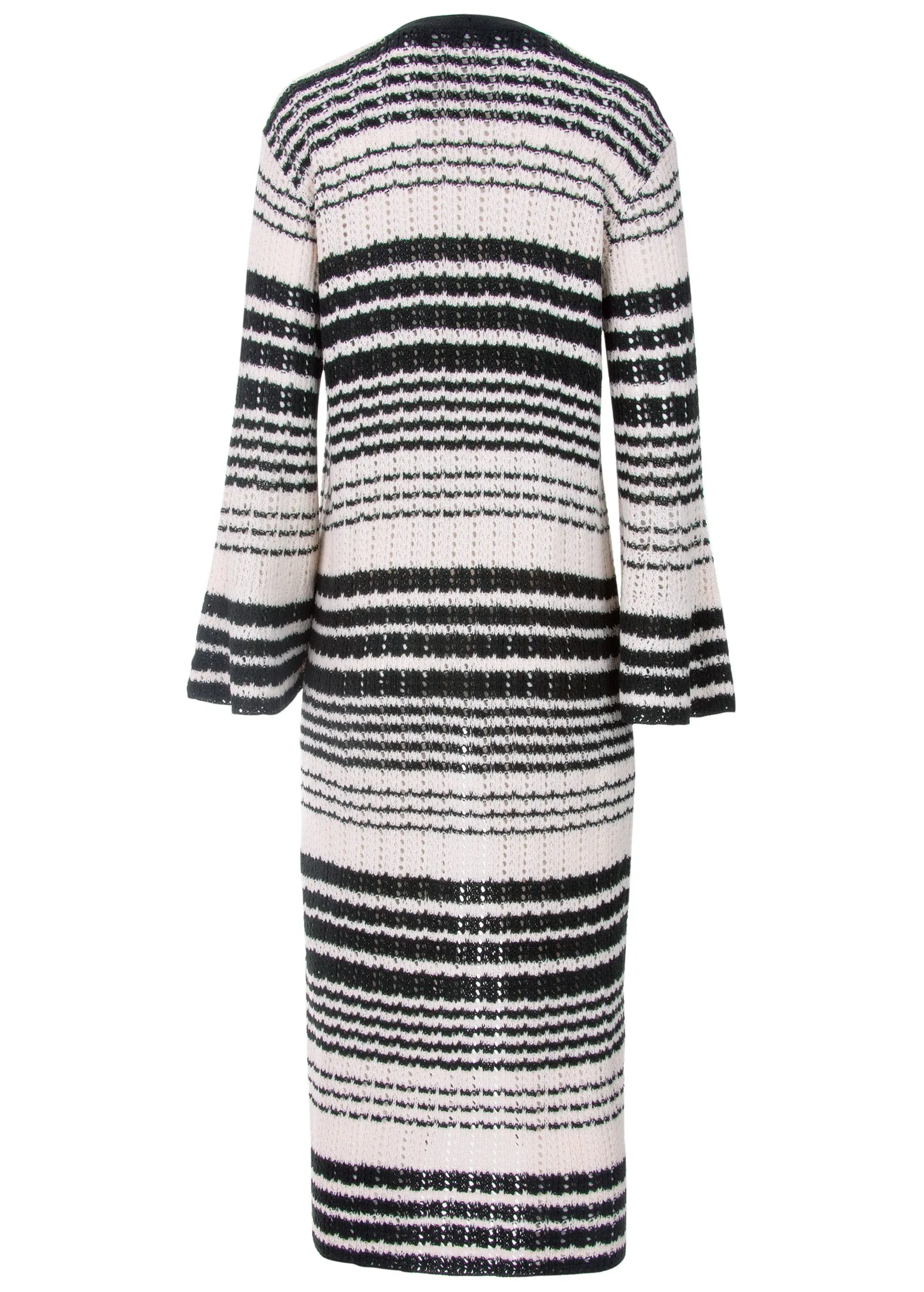 Stripe Duster  - White Multi