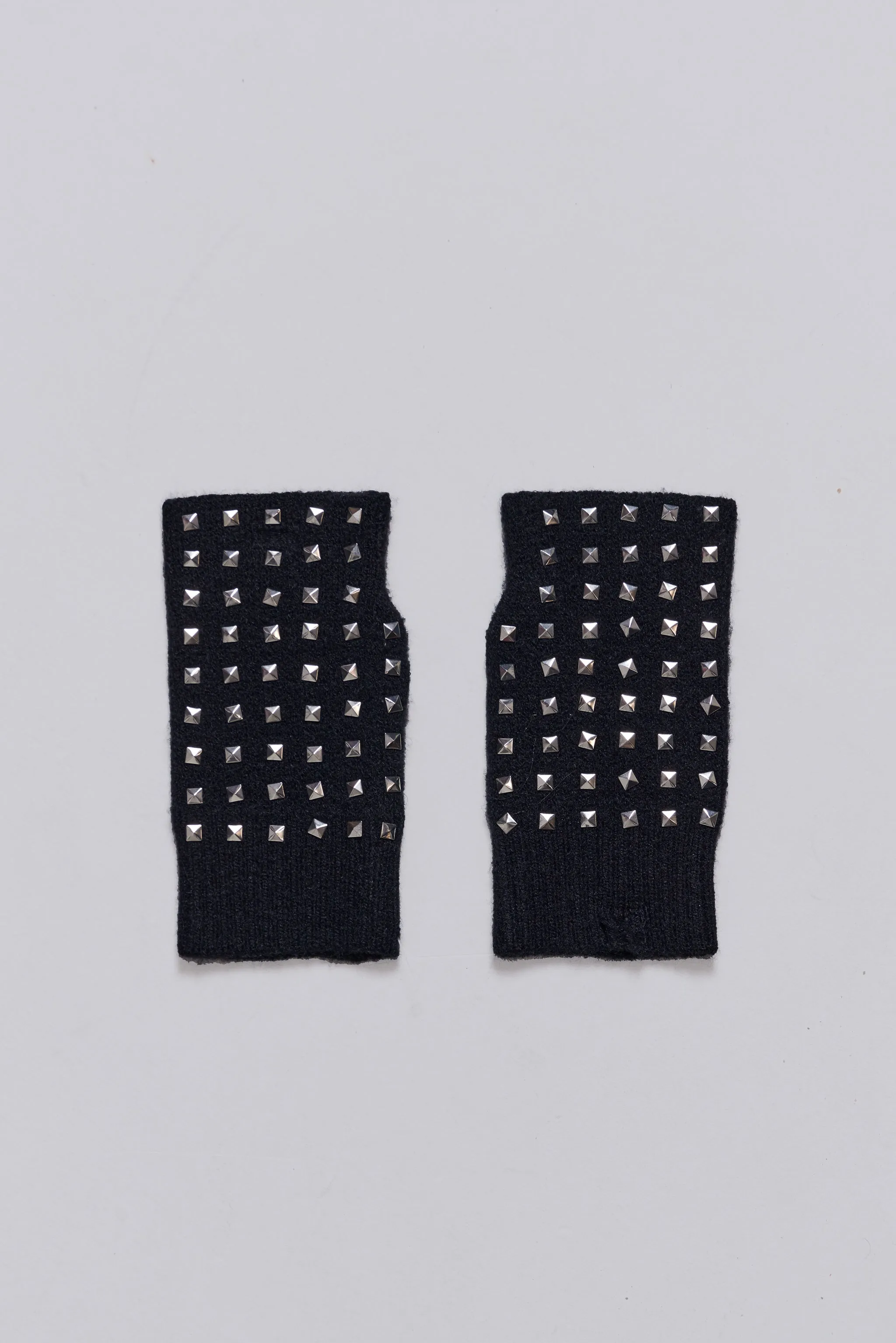 Stud Fingerless Gloves