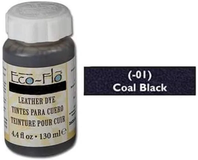 Tandy Leather | Eco-Flo Leather Dye 4.4 fl. oz. (132 ml) | Color Coal Black #2600-01