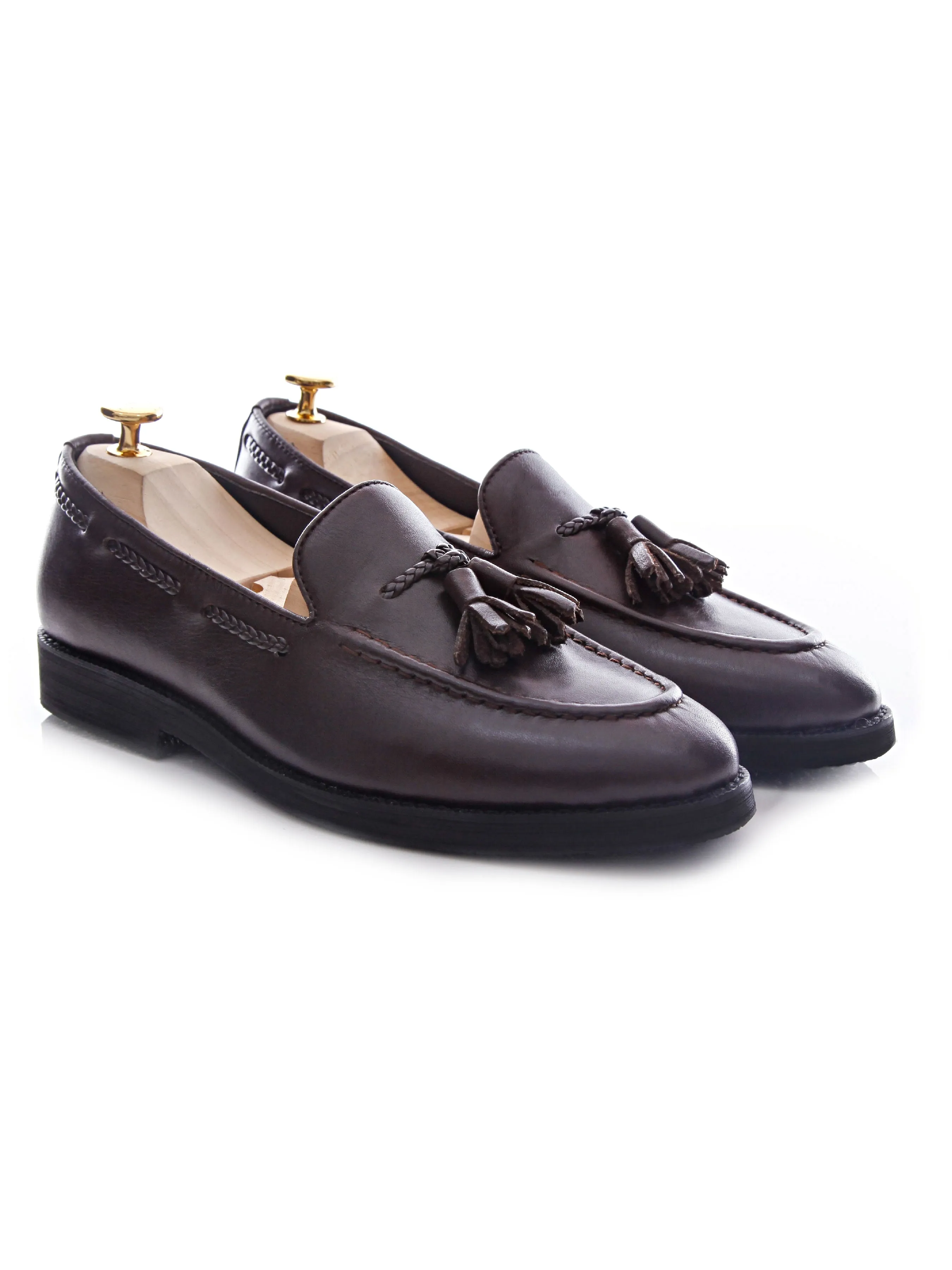 Tassel Loafer - Coffee Leather (Crepe Sole)