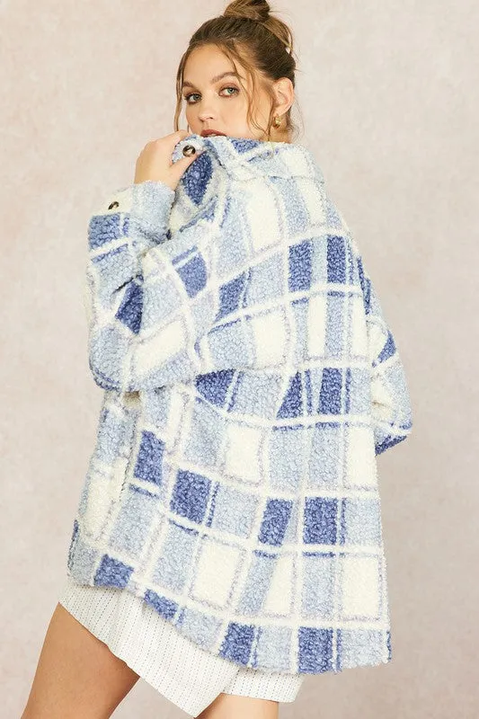 Teddy Plaid Oversized Shacket