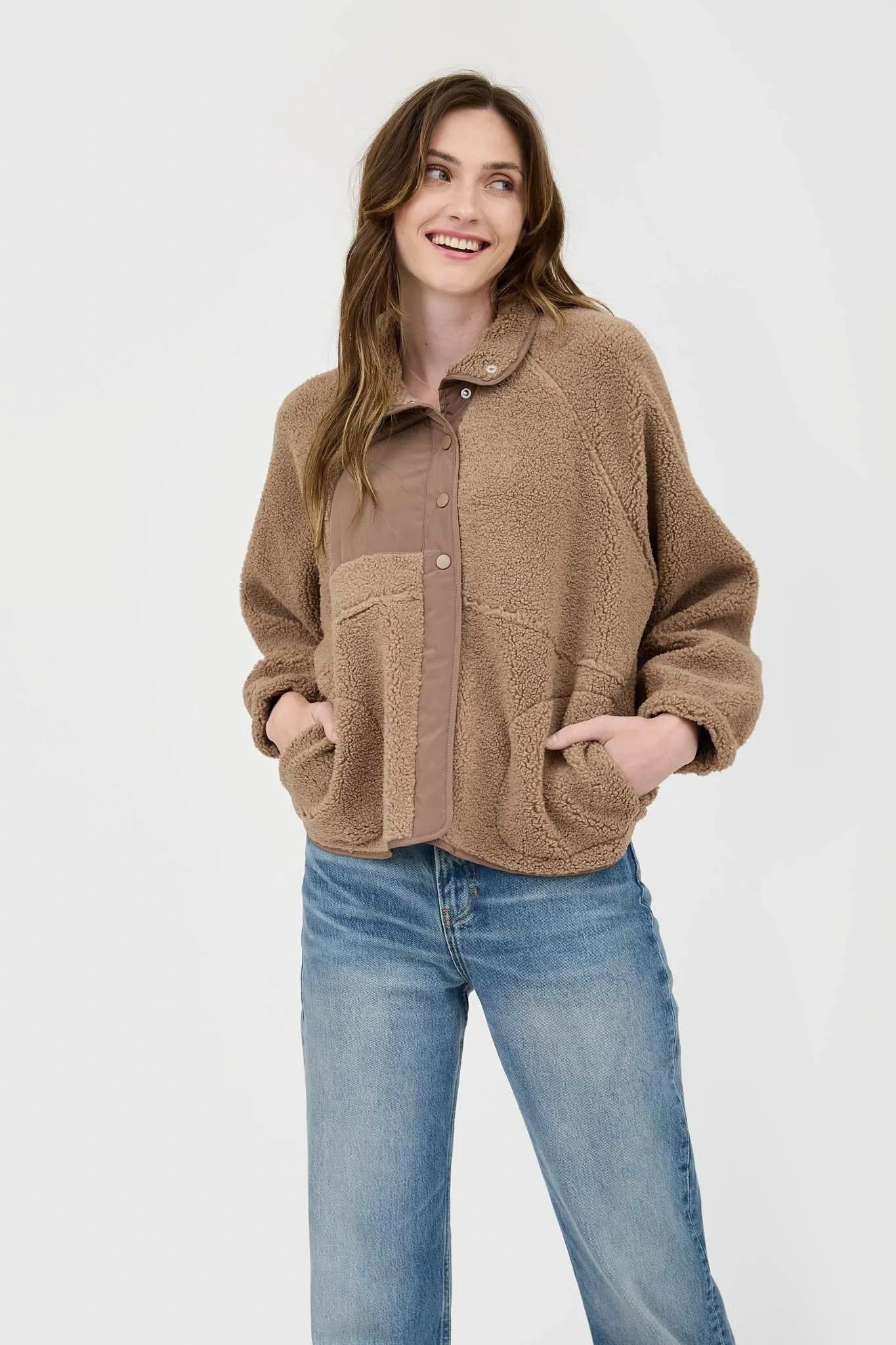 Teddy Sherpa Jacket - Mocha