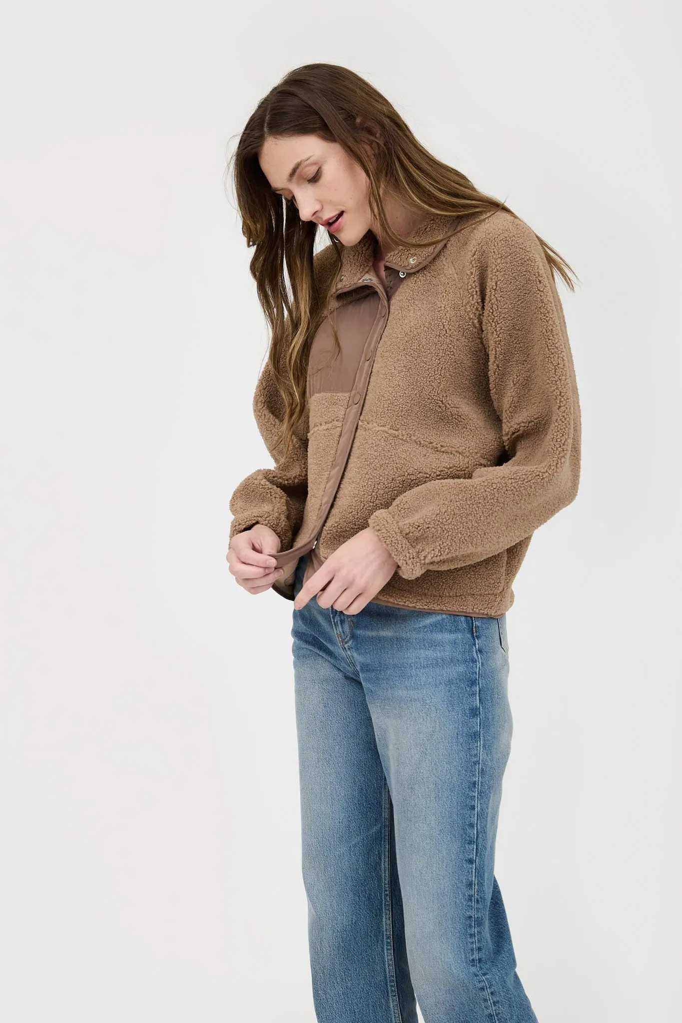 Teddy Sherpa Jacket - Mocha