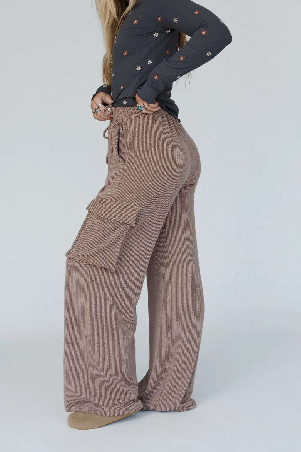 The Nest Keep It Cool Wide Leg Pants - Camel