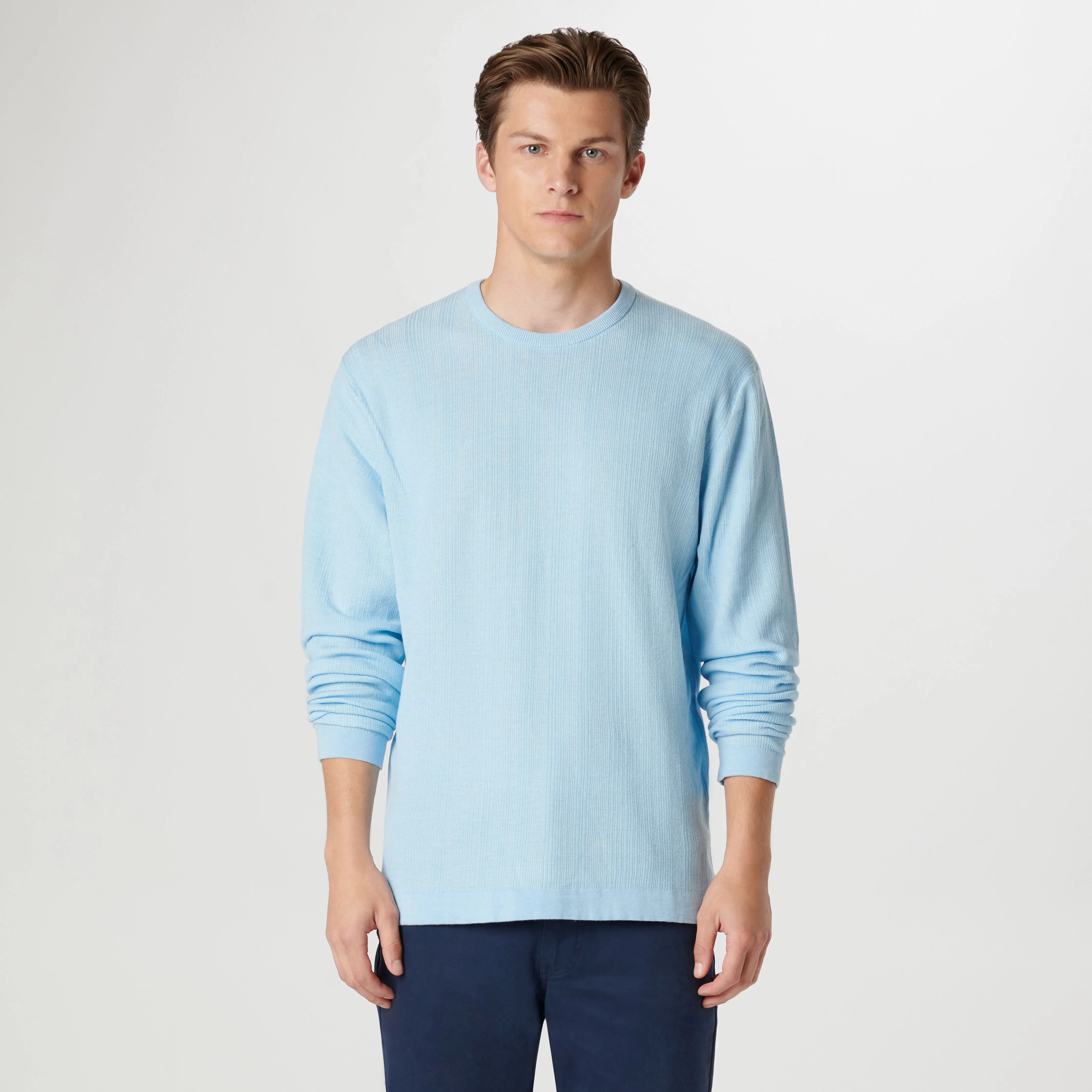 Thin Rib Crew Neck Sweater