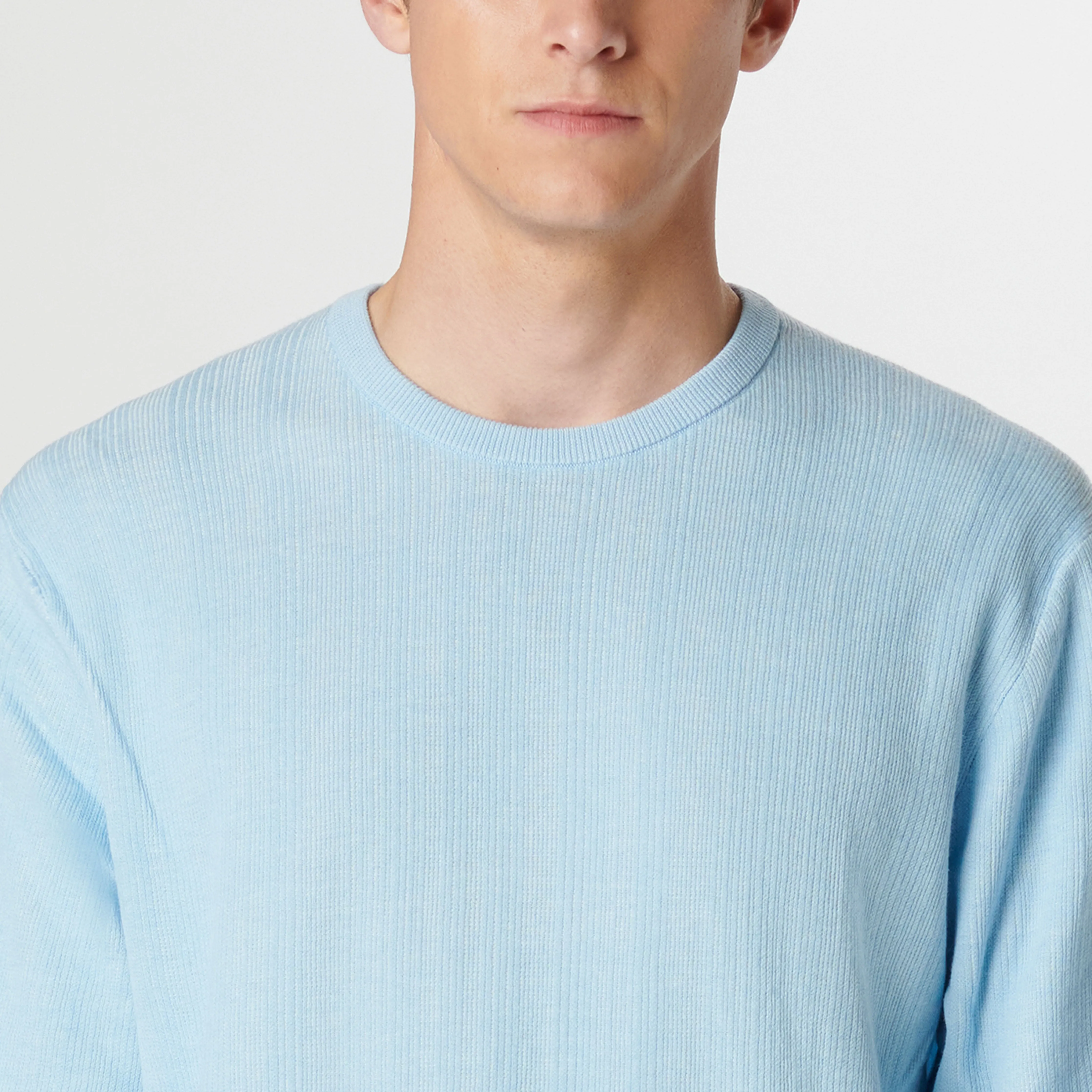 Thin Rib Crew Neck Sweater