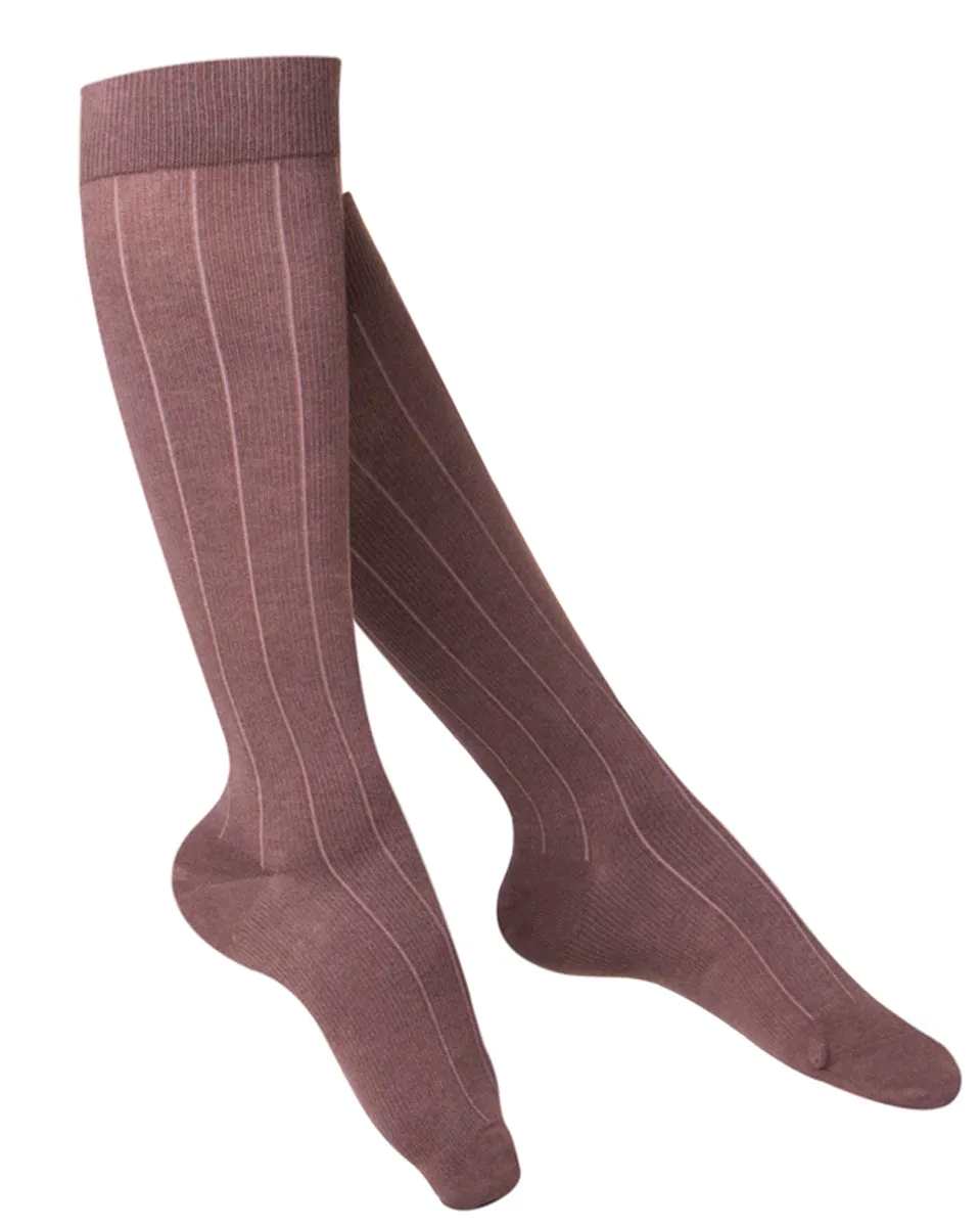 Touch Ladies' Iintelligent Rib Pattern Knee Highs 15-20 mmHg