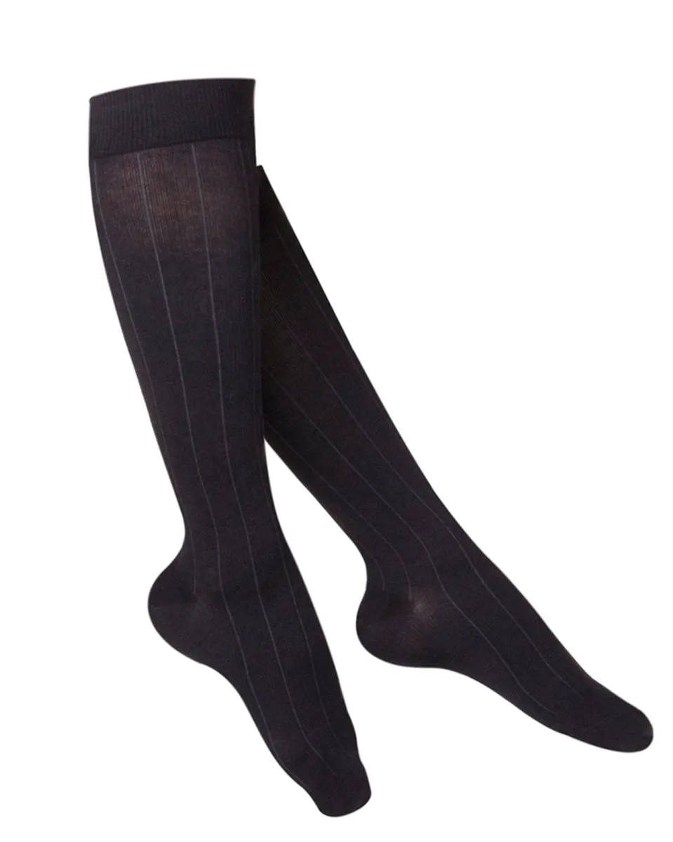 Touch Ladies' Iintelligent Rib Pattern Knee Highs 15-20 mmHg