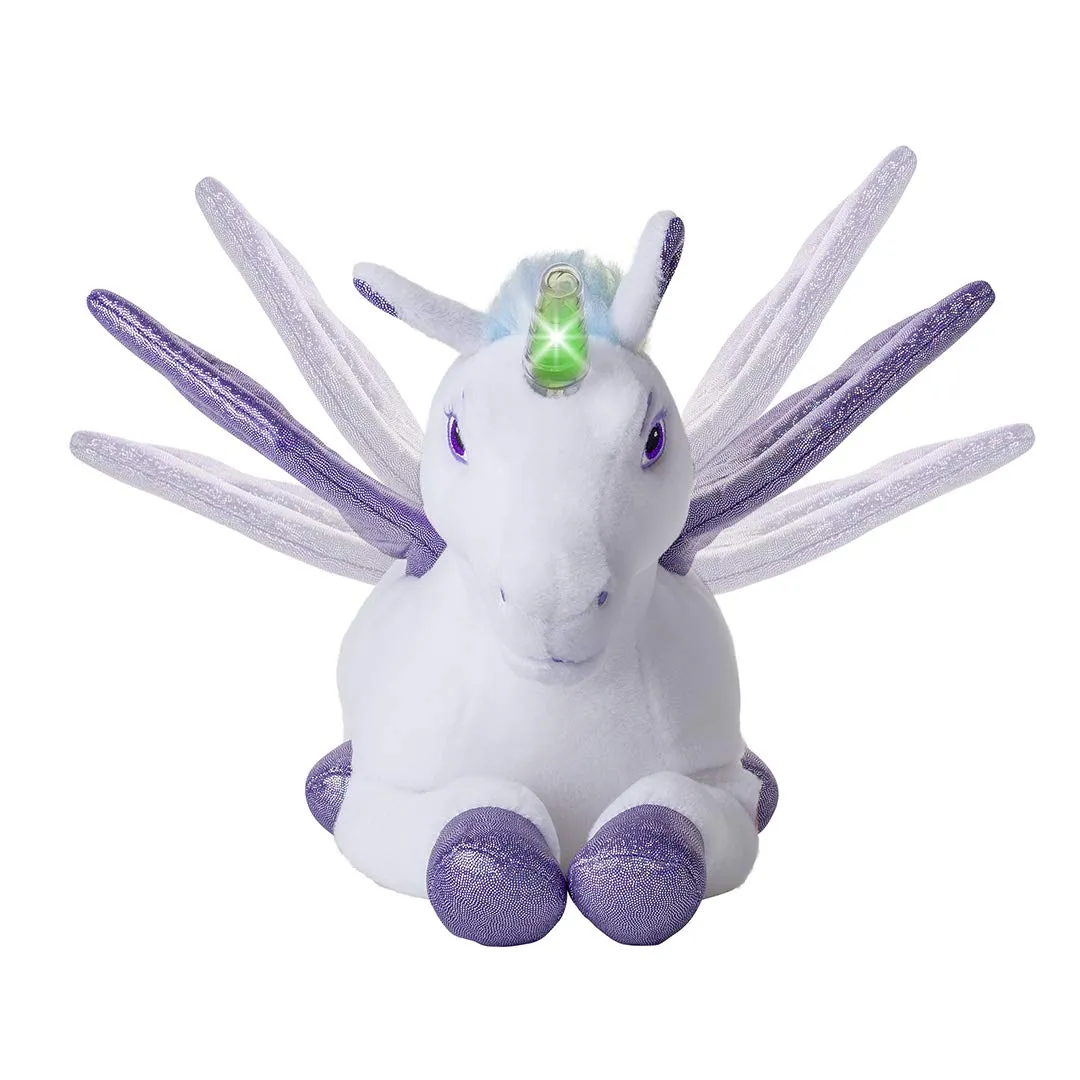 Unicorn Stuffed Animal With Flapping Wings - Musical Plush Unicorn Toy With Magical