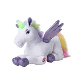 Unicorn Stuffed Animal With Flapping Wings - Musical Plush Unicorn Toy With Magical