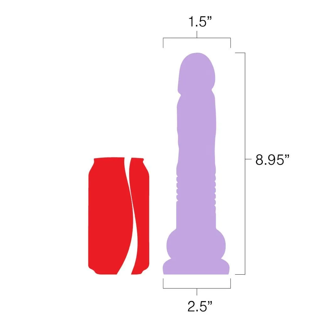 Velvet Thruster Mini Teddy Self-Propelled Thrusting Dildo with Suction Base