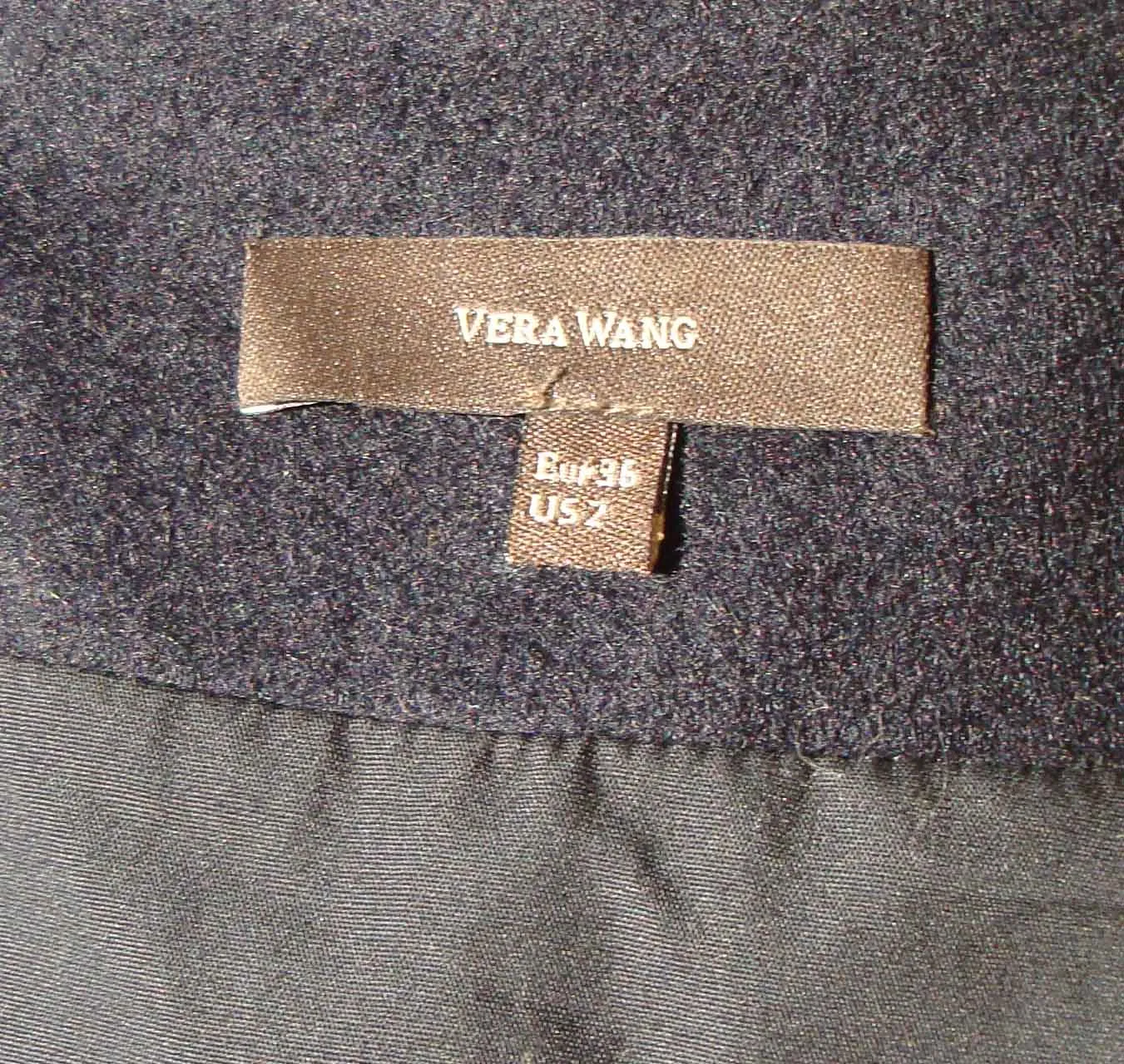 Vera Wang Coat Black Wool Shrug Jacket S / M