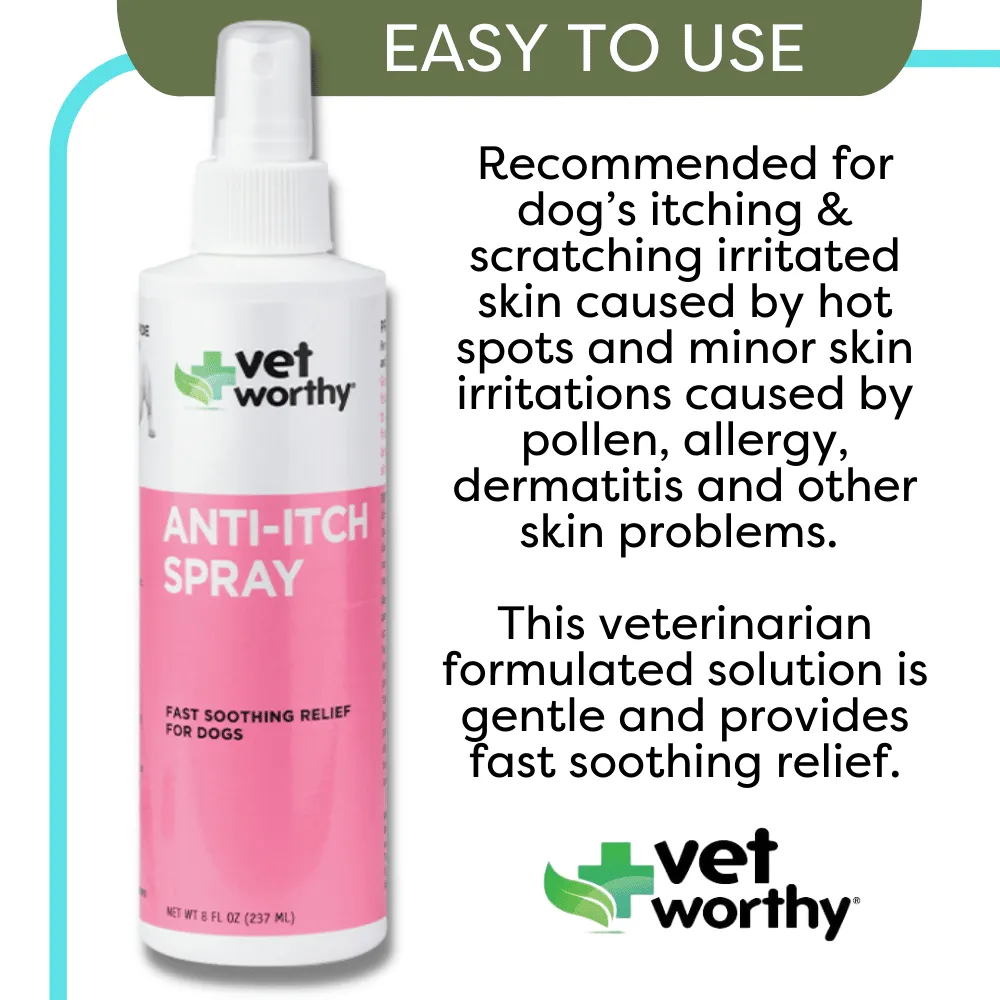 Vet Worthy Anti-Itch Spray for Dogs 8oz