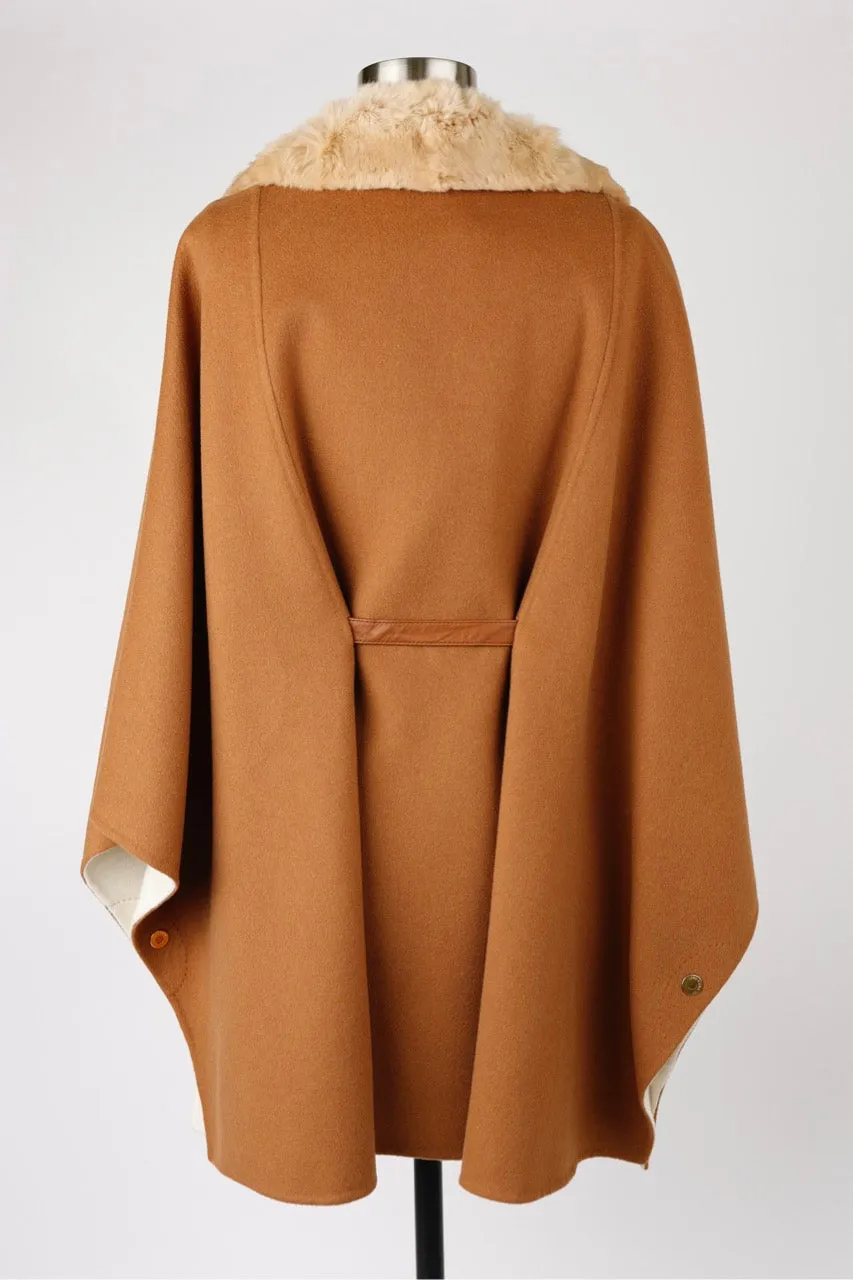 Vicuna & Chinchilla Fur Wrap Cape