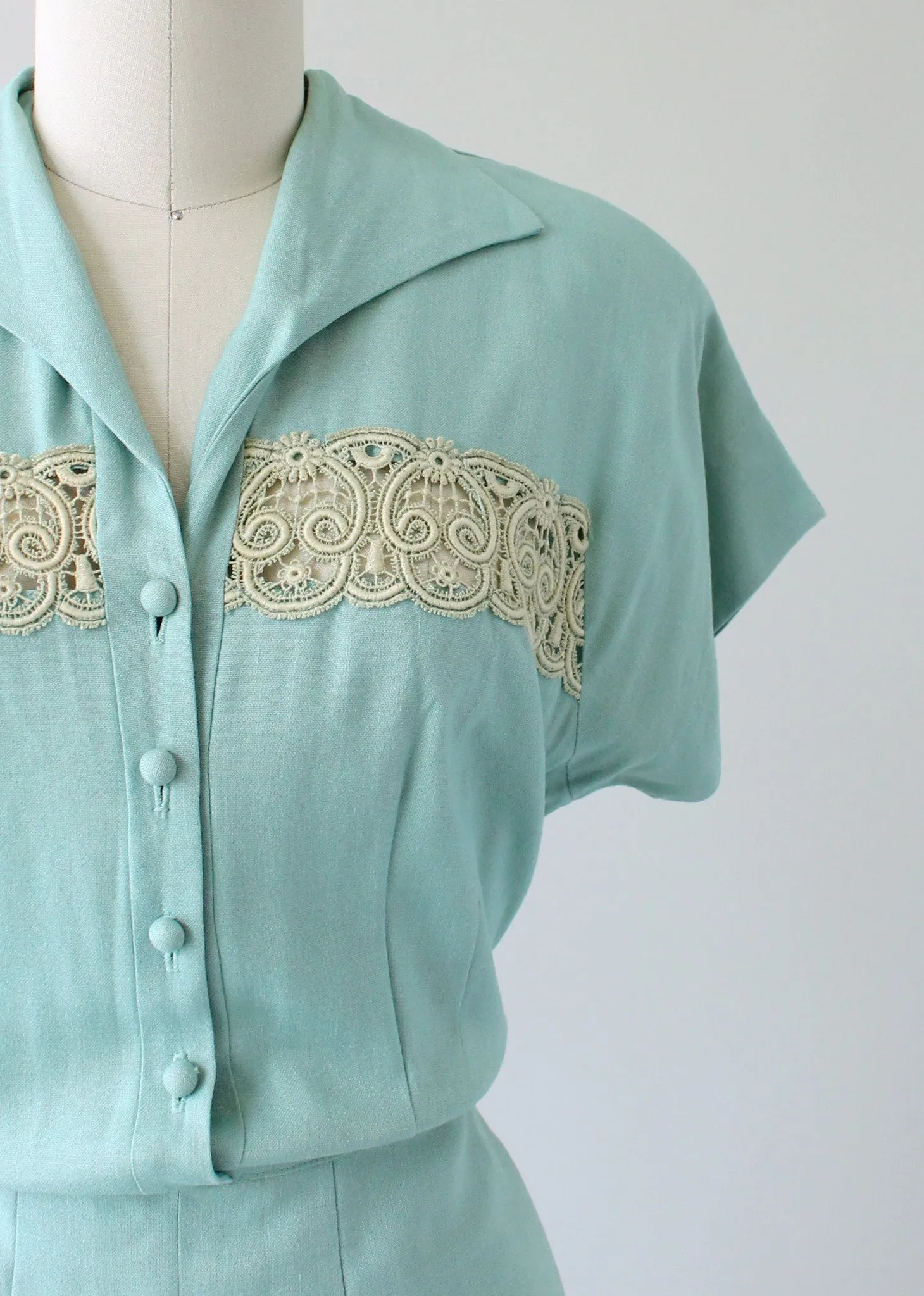 Vintage 1940s Minty Minx Modes Day Dress