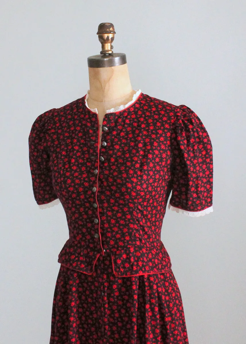 Vintage 1950s Munchen German Octoberfest Dress