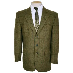 Vintage 1970s Tweed Sport Coat Mens Jacket - Bruce & Scott Tailors - Paris -Size M