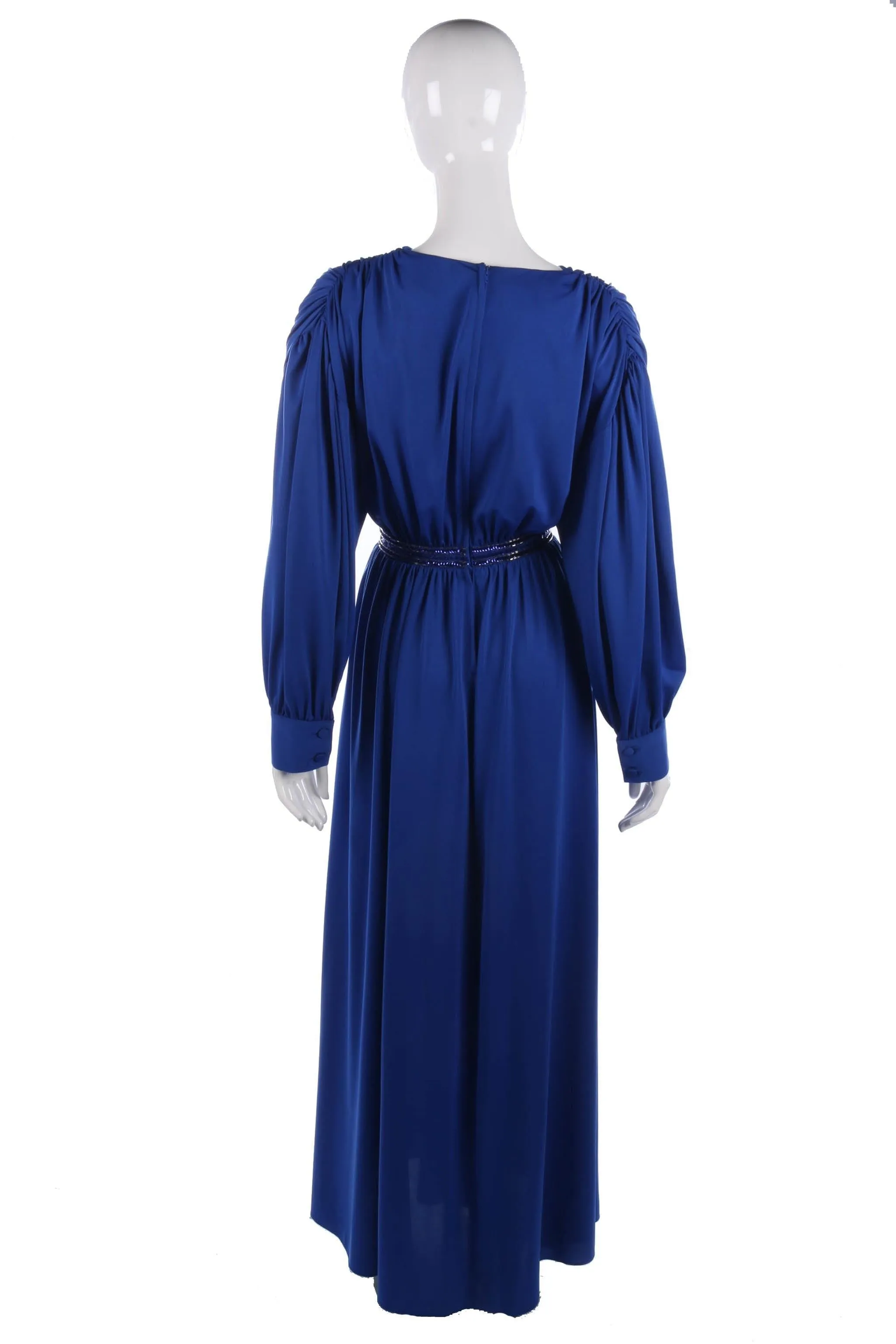 Vintage 1980's Marjon Couture blue dress size 12/14