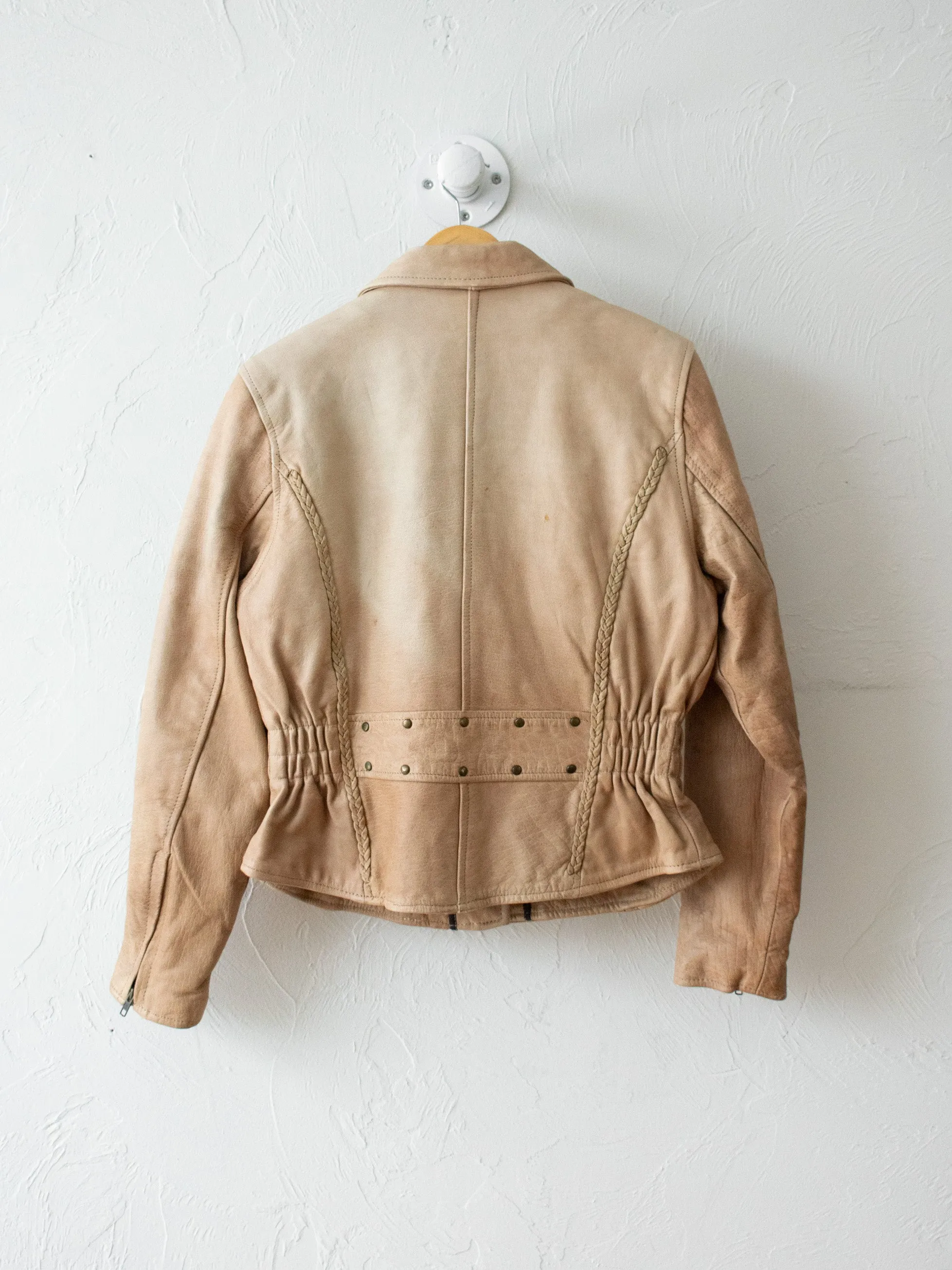 Vintage Hudson Clay Brown/Beige Leather Jacket M