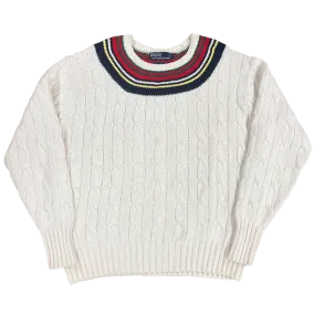 Vintage Ralph Lauren Polo "Striped" Cable Knit Sweater