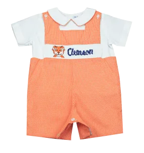 Vive La Fete Clemson Smocked Shortall 2pc Set