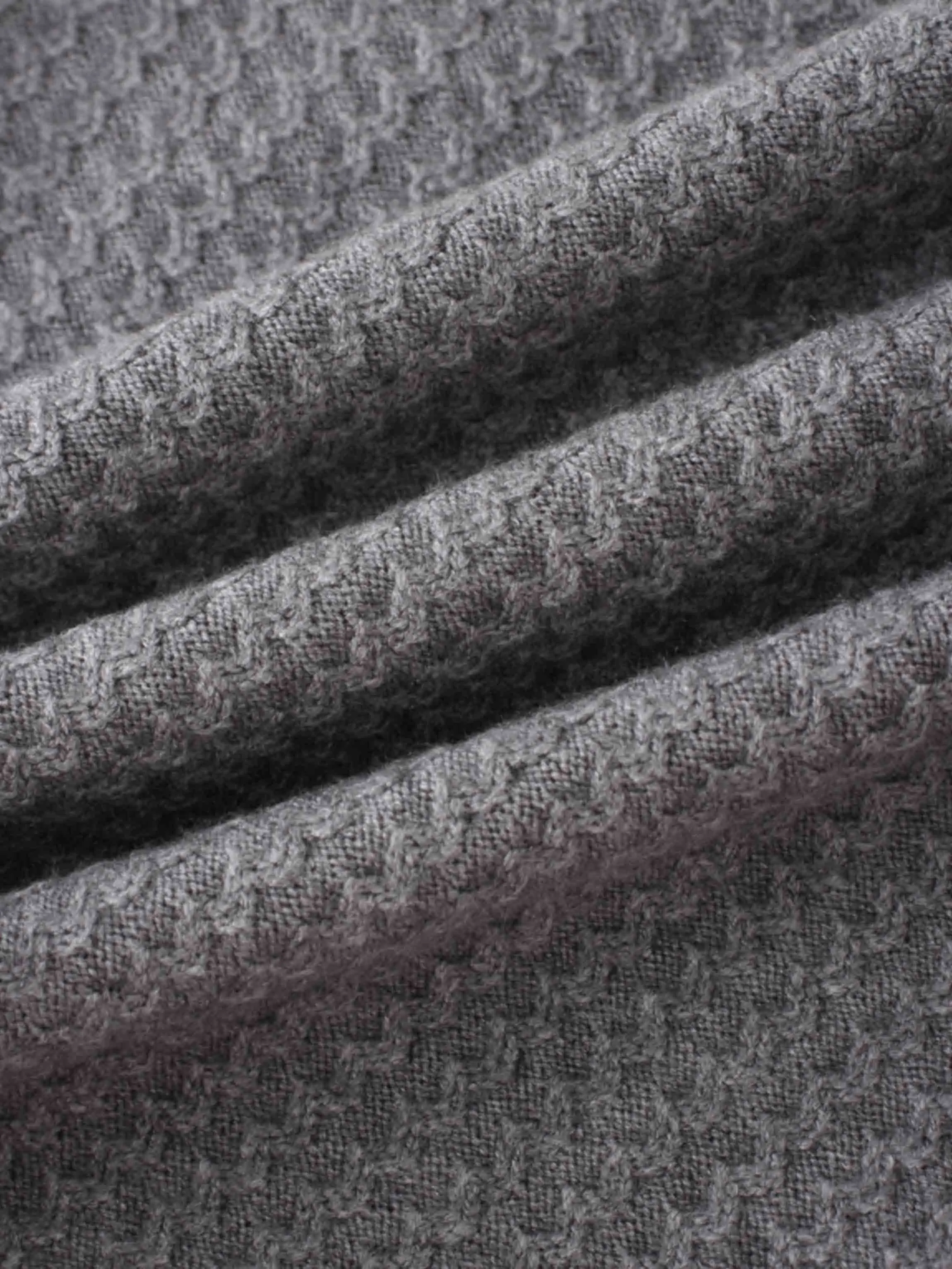 Waffle Wave Sweater-Taupe/Grey