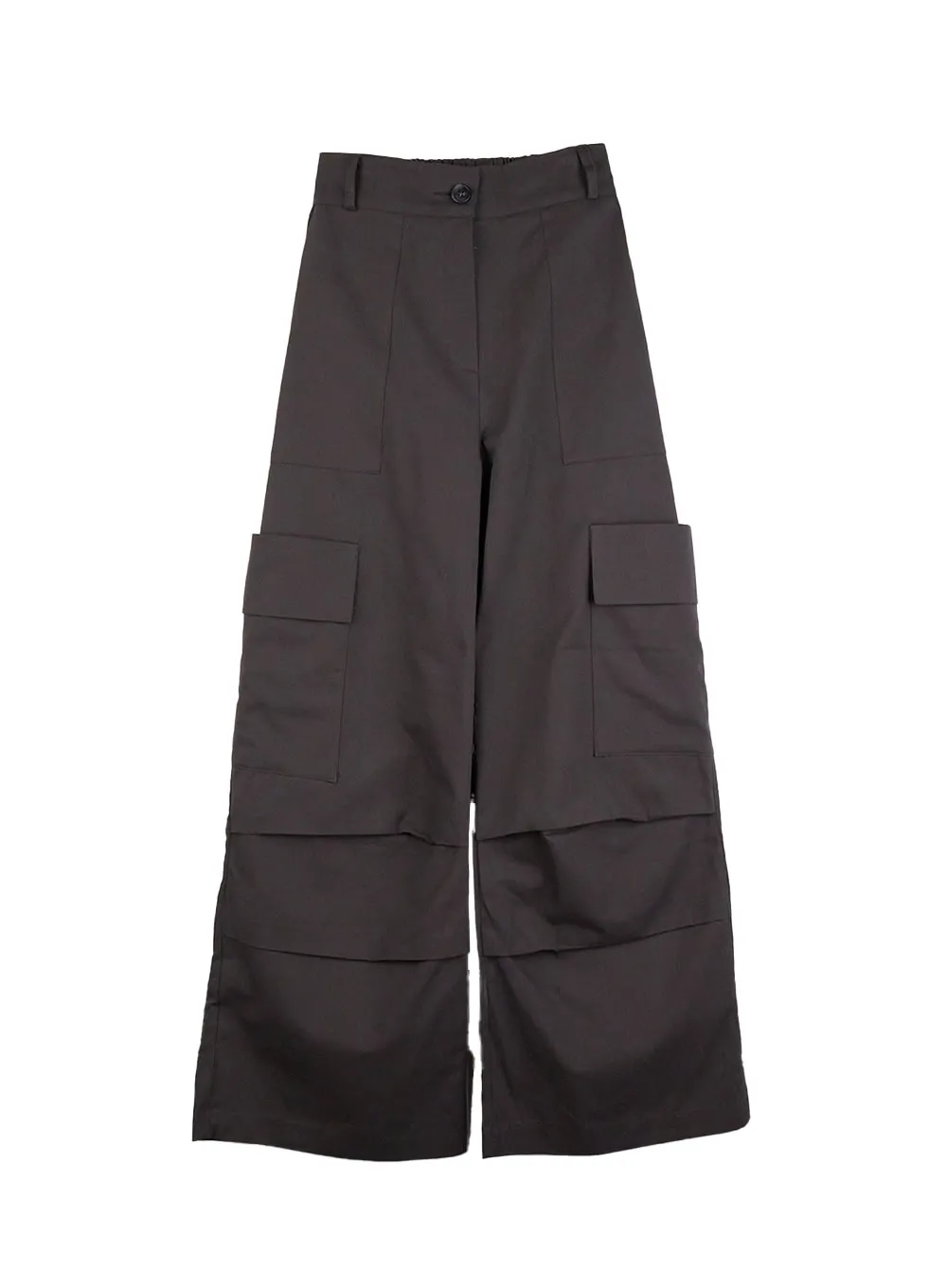 Wide Fit Pocketed Cargo Pants CN411