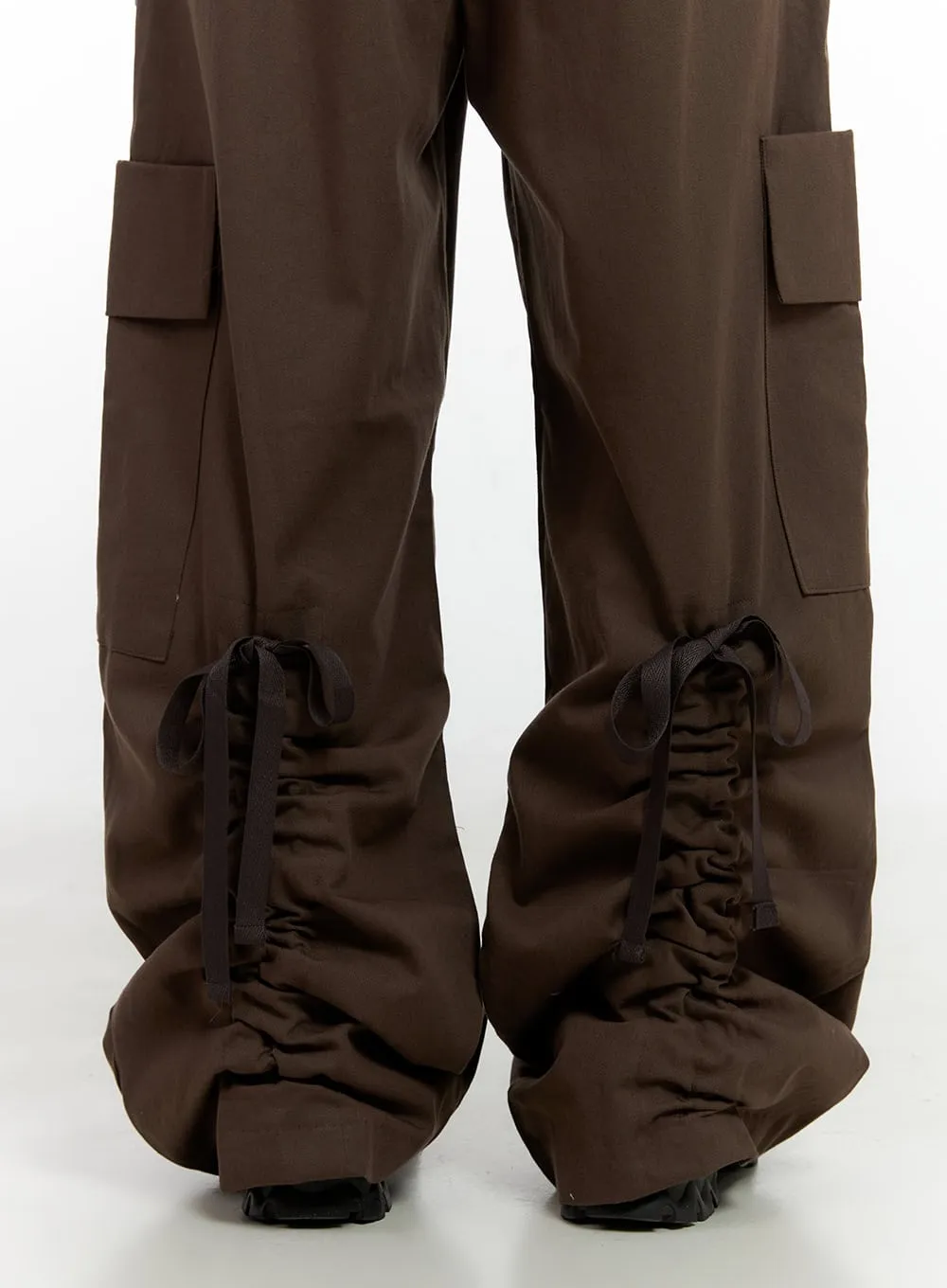 Wide Fit Pocketed Cargo Pants CN411