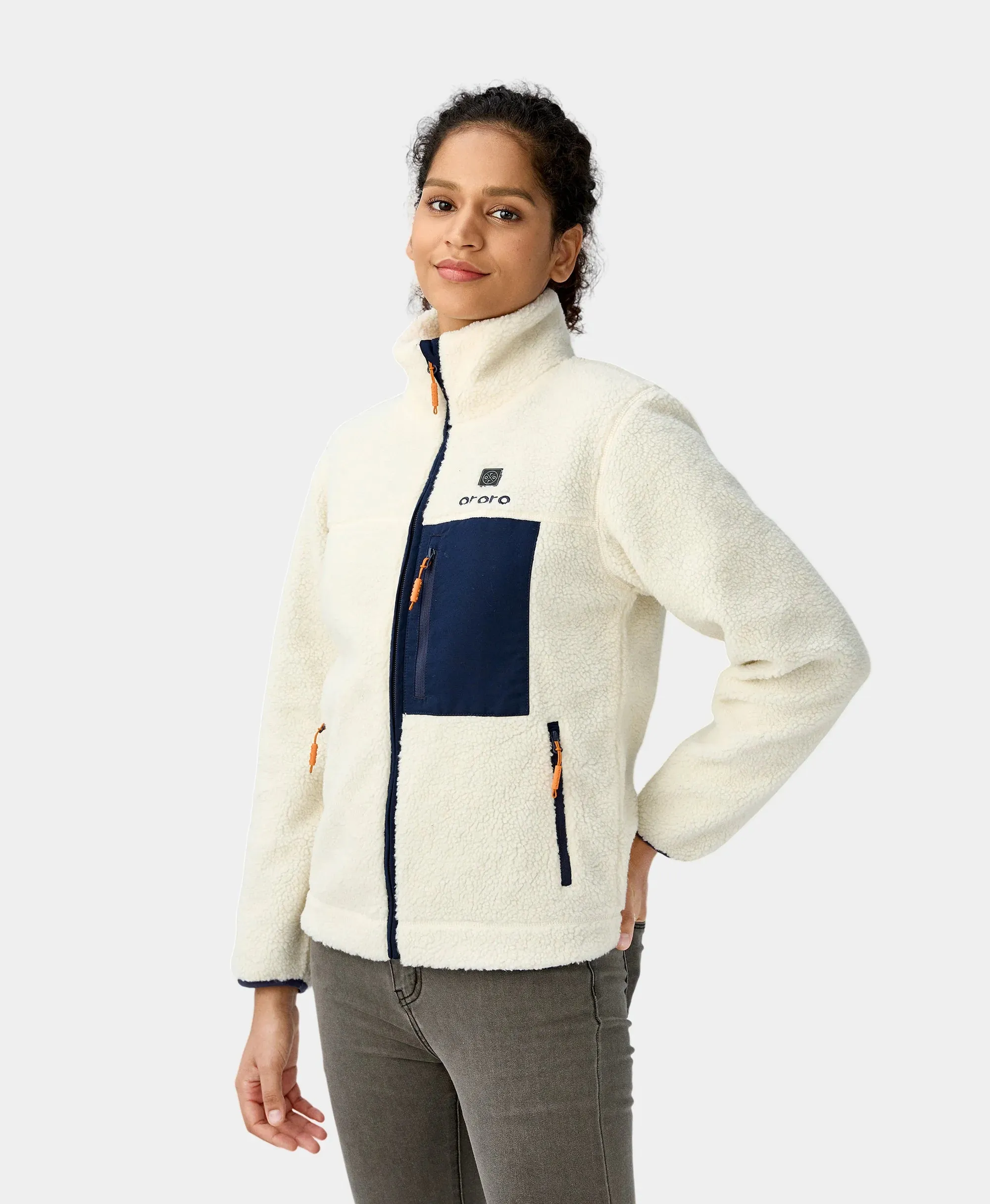 Women's Colorblock Recycled Fleece Heated Jacket