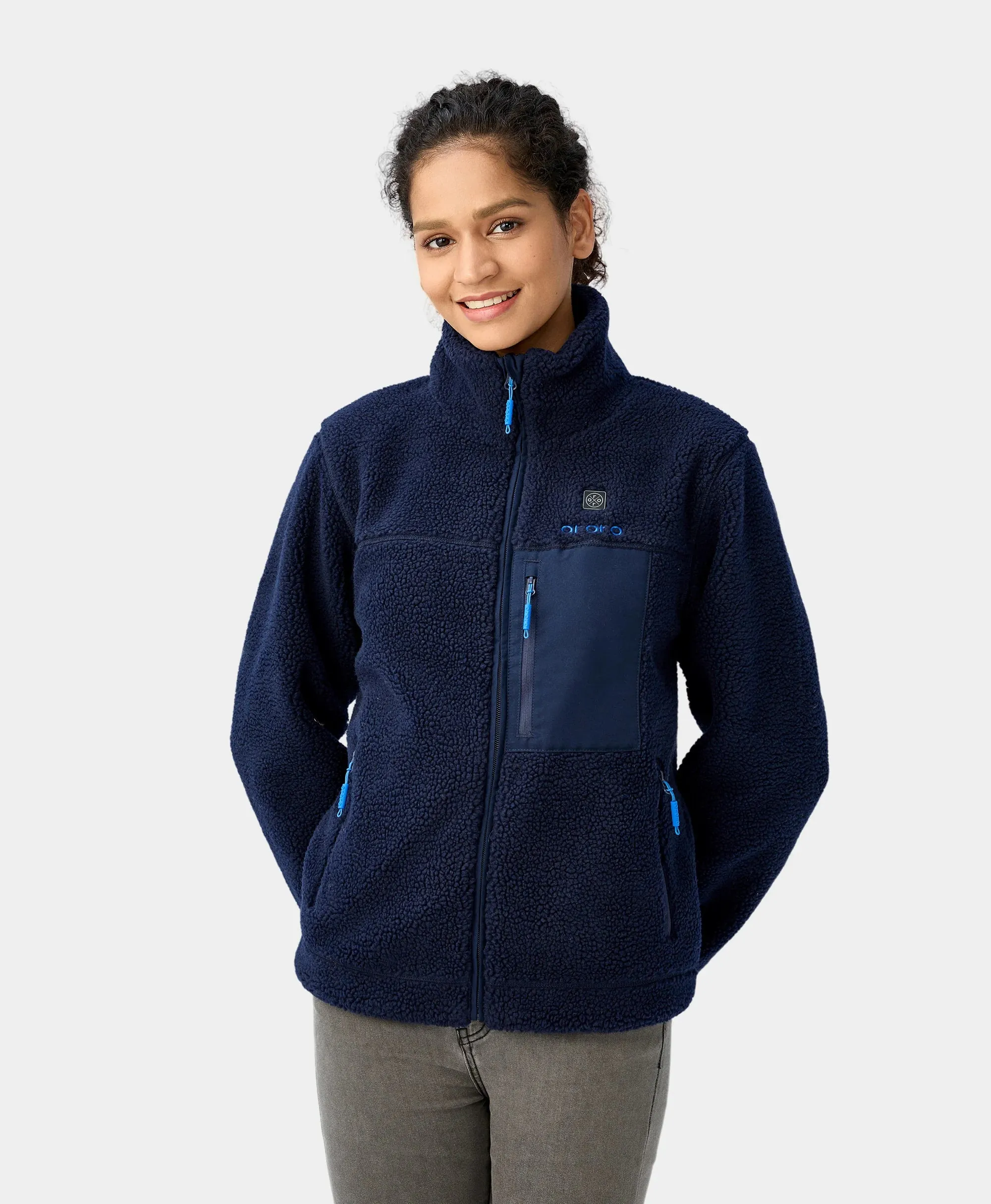 Women's Colorblock Recycled Fleece Heated Jacket