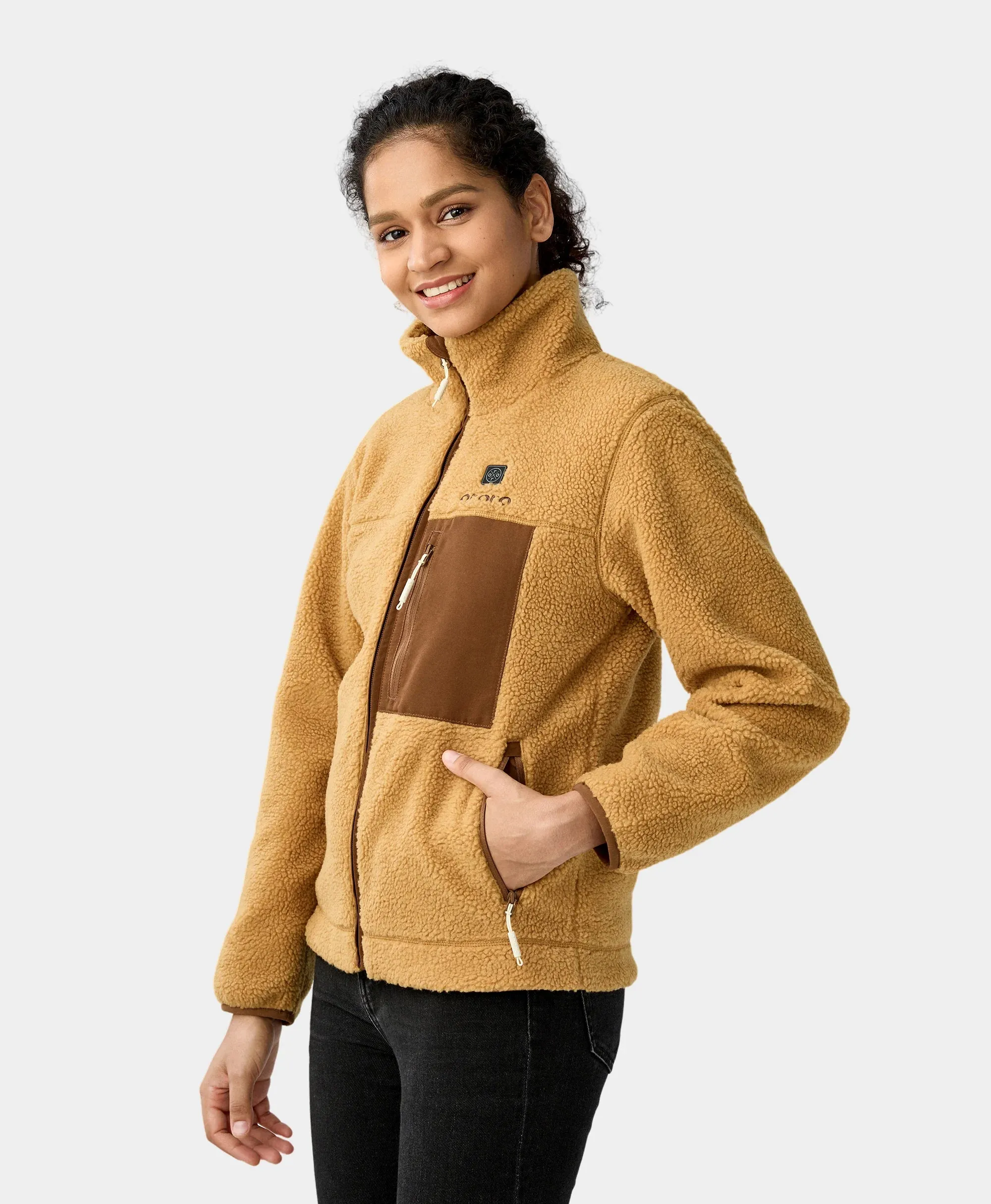 Women's Colorblock Recycled Fleece Heated Jacket