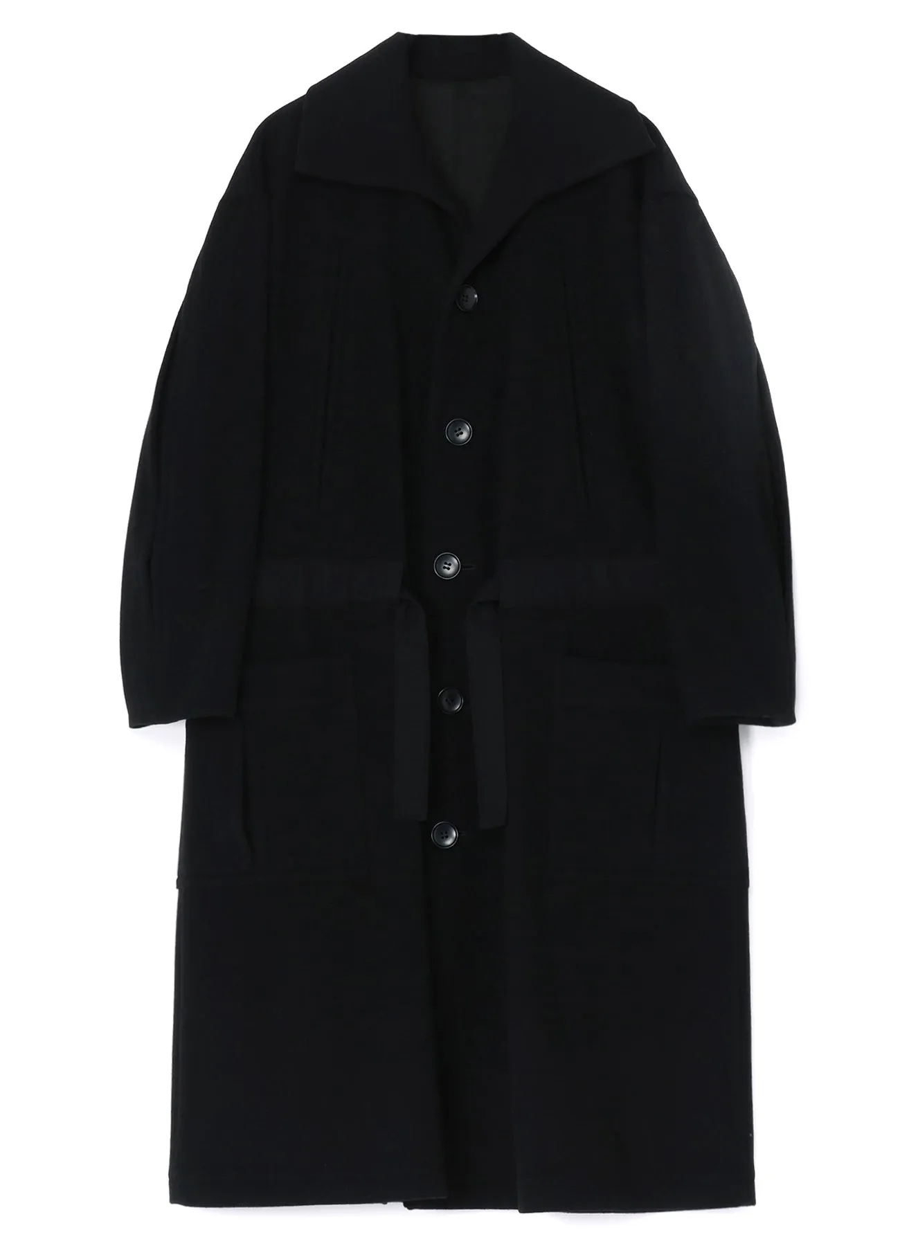 WOOL MOSSER WAIST STRING COAT