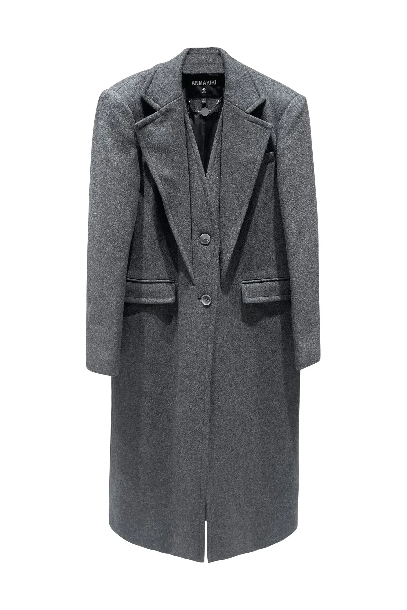 Wool split structure coat